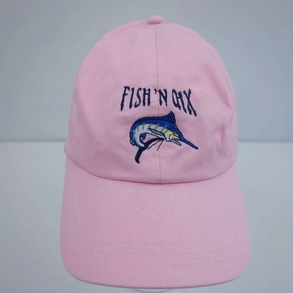 Fish N Chx Pink‎ Embroidered Womens Baseball Cap Hat